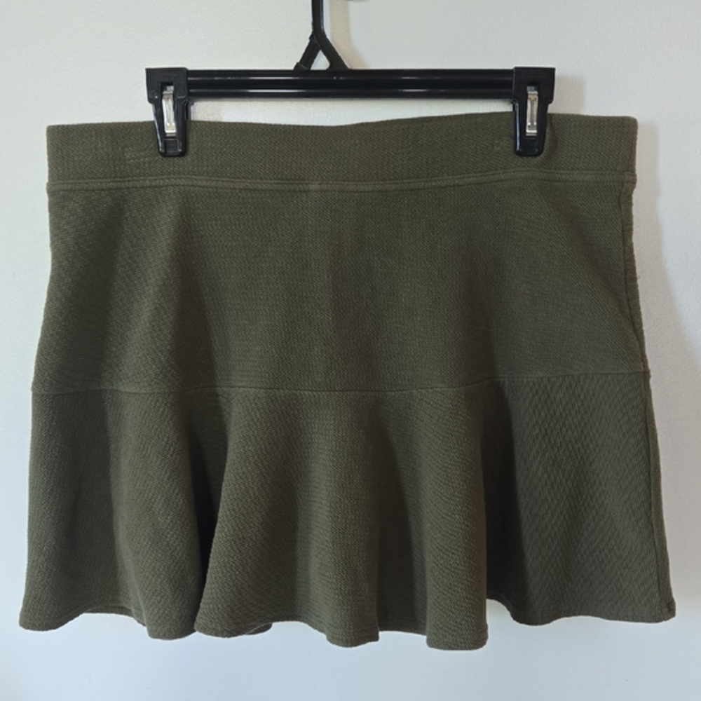 Olive Green Skater Skort (built-in shorts)